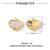 3 PCS/Package 14 * 14mm 201 Stainless Steel 18K Gold Plated Round Heart Shape Polished Pendant