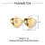 3 PCS/Package 14 * 14mm 201 Stainless Steel 18K Gold Plated Round Heart Shape Polished Pendant