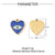 3 PCS/Package 14 * 14mm 201 Stainless Steel 18K Gold Plated Round Heart Shape Polished Pendant