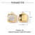 3 PCS/Package 14 * 14mm 201 Stainless Steel 18K Gold Plated Round Heart Shape Polished Pendant