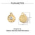 3 PCS/Package 14 * 14mm 201 Stainless Steel 18K Gold Plated Round Heart Shape Polished Pendant