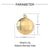 3 PCS/Package 14 * 14mm 201 Stainless Steel 18K Gold Plated Round Heart Shape Polished Pendant