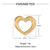 3 PCS/Package 14 * 14mm 201 Stainless Steel 18K Gold Plated Round Heart Shape Polished Pendant