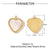 3 PCS/Package 14 * 14mm 201 Stainless Steel 18K Gold Plated Round Heart Shape Polished Pendant