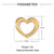 3 PCS/Package 14 * 14mm 201 Stainless Steel 18K Gold Plated Round Heart Shape Polished Pendant