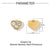 3 PCS/Package 14 * 14mm 201 Stainless Steel 18K Gold Plated Round Heart Shape Polished Pendant