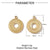 3 PCS/Package 14*14mm 4*11mm 9*22mm 201 Stainless Steel 18K Gold Plated Arrow Strawberry Gourd Polished Pendant