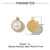 3 PCS/Package 14*14mm 4*11mm 9*22mm 201 Stainless Steel 18K Gold Plated Arrow Strawberry Gourd Polished Pendant