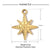 3 PCS/Package 201 Stainless Steel 18K Gold Plated Triangle Tortoise Star Polished Pendant