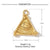 3 PCS/Package 201 Stainless Steel 18K Gold Plated Triangle Tortoise Star Polished Pendant