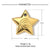 3 PCS/Package 201 Stainless Steel 18K Gold Plated Triangle Tortoise Star Polished Pendant