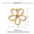 3 PCS/Package 201 Stainless Steel Natural Stone 18K Gold Plated Eye Flower Polished Pendant