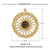 3 PCS/Package 201 Stainless Steel Natural Stone 18K Gold Plated Eye Flower Polished Pendant