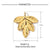 3 PCS/Package 30*32mm 201 Stainless Steel 18K Gold Plated Four Leaf Clover Leaves Flower Polished Pendant