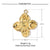 3 PCS/Package 30*32mm 201 Stainless Steel 18K Gold Plated Four Leaf Clover Leaves Flower Polished Pendant