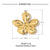 3 PCS/Package 30*32mm 201 Stainless Steel 18K Gold Plated Four Leaf Clover Leaves Flower Polished Pendant