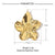 3 PCS/Package 30*32mm 201 Stainless Steel 18K Gold Plated Four Leaf Clover Leaves Flower Polished Pendant