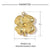 3 PCS/Package 30*32mm 201 Stainless Steel 18K Gold Plated Four Leaf Clover Leaves Flower Polished Pendant