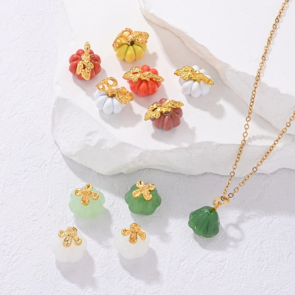 3 PCS/Package 2*2cm Alloy Pumpkin Pendant