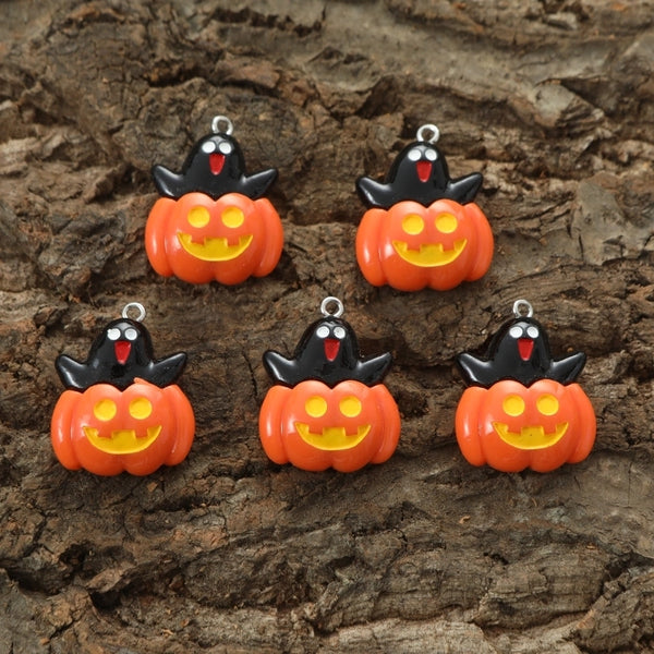 3 Pieces Resin Pumpkin Pendant