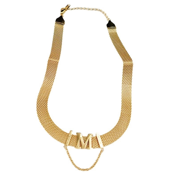 304 Stainless Steel 18K Gold Plated Fashion Letter Necklace