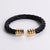 304 Stainless Steel 18K Gold Plated Hip-Hop Inlay Geometric Acrylic Pearl Bangle