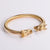 304 Stainless Steel 18K Gold Plated Hip-Hop Inlay Geometric Acrylic Pearl Bangle