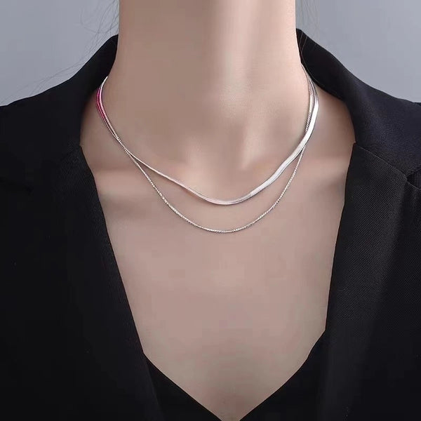 304 Stainless Steel 18K Gold Plated Modern Style Plating Solid Color Necklace