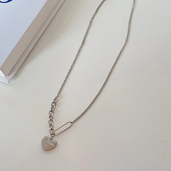 304 Stainless Steel Casual Minimalist Plating Heart Shape Pendant Necklace