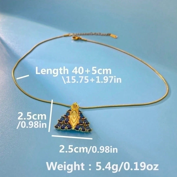 304 Stainless Steel Copper 18K Gold Plated IG Style Casual Streetwear Plating Inlay Geometric Zircon Pendant Necklace