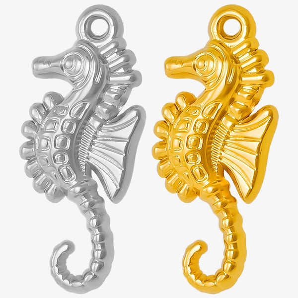 304 Stainless Steel  Ocean Series Seahorse Pendant Pendant DIY Necklace Ornament Handmade Jewelry Accessories Ornament Accessories In Stock