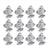 30pcs Beach Simple Style Conch Shell Fish Alloy Plating Pendant Jewelry Accessories