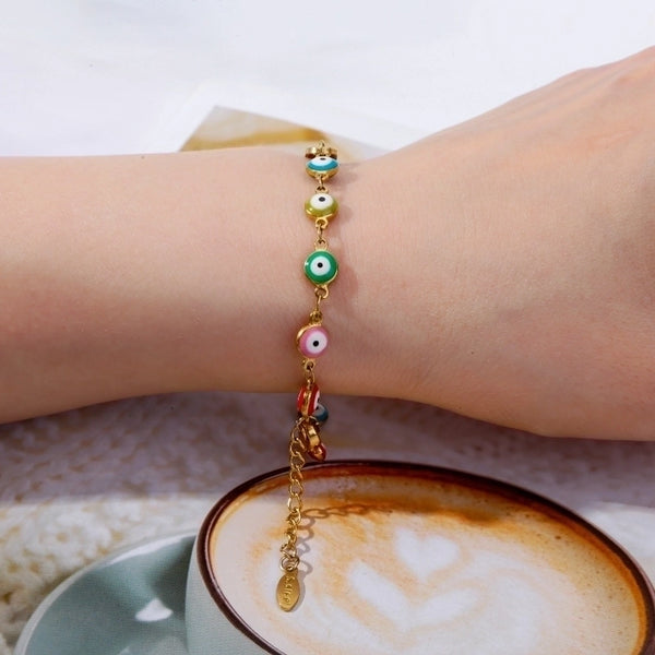 316 Stainless Steel  Gold Plated Simple Style Classic Style Plating Geometric Bracelets