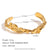 316L Stainless Steel  18K Gold Plated Basic Simple Style Classic Style Plating Irregular Waves Bangle