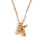 316L Stainless Steel  18K Gold Plated Simple Style Plating Letter Pendant Necklace