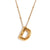 316L Stainless Steel  18K Gold Plated Simple Style Plating Letter Pendant Necklace