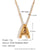 316L Stainless Steel  18K Gold Plated Simple Style Plating Letter Pendant Necklace