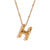 316L Stainless Steel  18K Gold Plated Simple Style Plating Letter Pendant Necklace