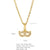 316L Stainless Steel  Copper Gold Plated Simple Style Classic Style Plating Constellation Pendant Necklace