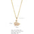 316L Stainless Steel  Copper Gold Plated Simple Style Classic Style Plating Constellation Pendant Necklace