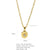 316L Stainless Steel  Copper Gold Plated Simple Style Classic Style Plating Constellation Pendant Necklace