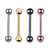 4 Pieces Fashion Geometric Stainless Steel Plating Eyebrow Nails Tongue Nail Nose Ring