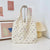 4613  Summer Embossed Cute Canvas Bag Niche Design Large Capacity Tote Bag Shoulder Underarm Bag