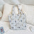 4613  Summer Embossed Cute Canvas Bag Niche Design Large Capacity Tote Bag Shoulder Underarm Bag