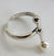 925 Sterling Silver Women Japanese / Korean Polka Dot Geometric Silver Pearl Inlay Rings