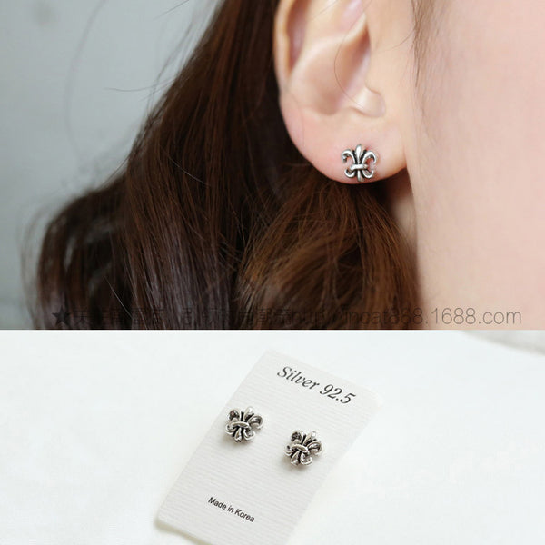 925 Sterling Silver Star Silver Handmade Stud Earrings