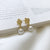 925 Sterling Silver Minimalist Pearl Droplet Silver Pearl Inlay Stud Earrings