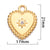 5 PCS/Package 11*18mm 13 * 20mm 17 * 21mm 304 Stainless Steel Zircon Geometric Heart Shape Sandblasted Polished Pendant