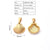 5 PCS/Package 15.5x15mm 21x20mm 26x25mm 3.5x6mm 3x7mm 4x9mm 304 Stainless Steel Gold Plated Shell Polished Pendant