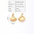 5 PCS/Package 15.5x15mm 21x20mm 26x25mm 3.5x6mm 3x7mm 4x9mm 304 Stainless Steel Gold Plated Shell Polished Pendant